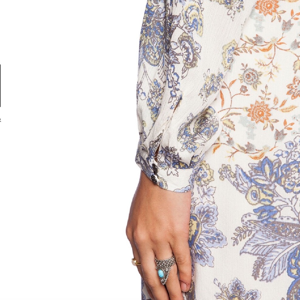 Free People - Lucky Loosey Dress in color Honeysuckle Combo - Picture 4 of 9